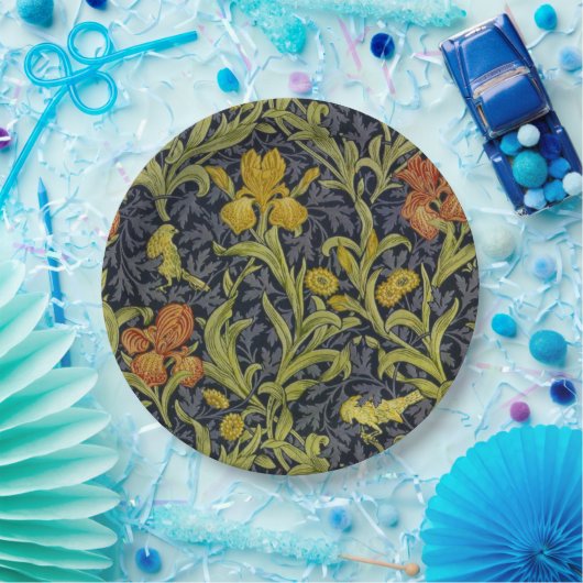 Assiettes En Carton Iris Motif (par William Morris) (Fête)
