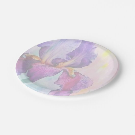 Assiettes En Carton Iris pourpre (Angle)