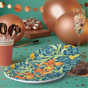 Assiettes En Carton Iris, un motif de William Morris,
