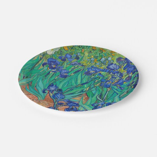 Assiettes En Carton Irises, 1889 par Vincent van Gogh (Angle)
