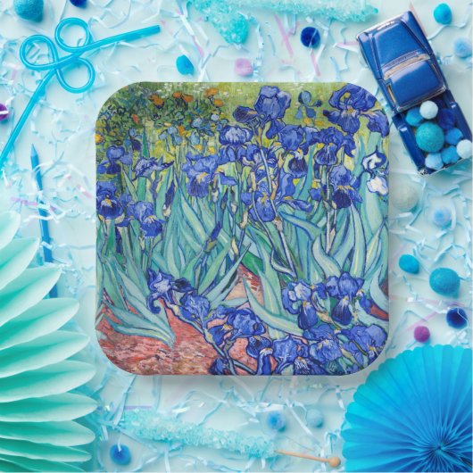 Assiettes En Carton Irises Vincent van Gogh (Fête)