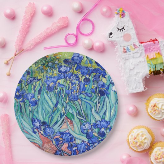 Assiettes En Carton Irises Vincent van Gogh (Fête)