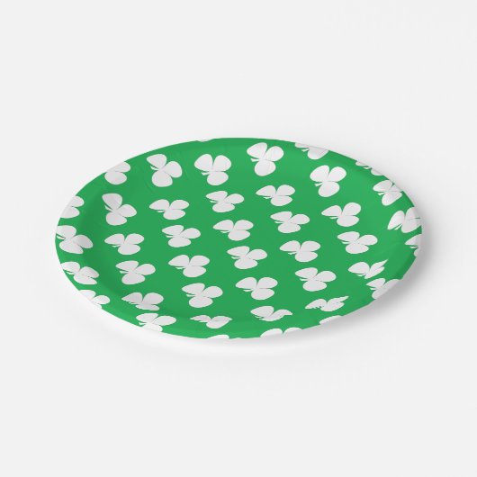 Assiettes En Carton Irish Clover St. Patrick's Day vert vif (Angle)