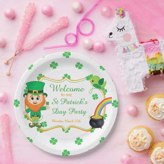 Assiettes En Carton Irish Leprechaun St Patrick's Day Party (Fête)