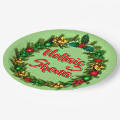 Assiettes En Carton Irish Nollaig Shona Joyeux Noël 9" (Angle)