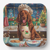 Assiettes En Carton Irish Setter Gâteau de vacances : Noël festif (Recto)