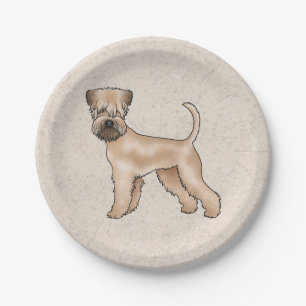 Assiettes En Carton Irish Soft-Coated Wheaten Terrier Chien Mignon Bei