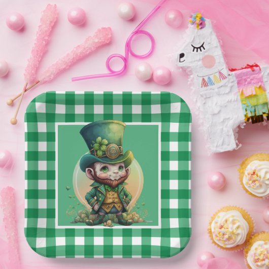 Assiettes En Carton Irish St. Patrick's Day Lucky Gnome (Fête)