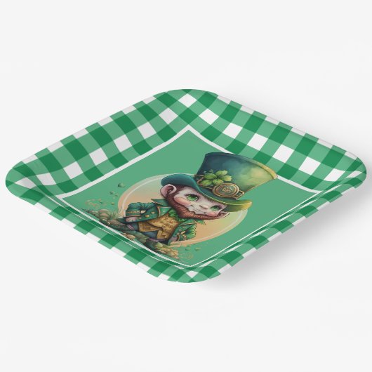 Assiettes En Carton Irish St. Patrick's Day Lucky Gnome (Angulaire)