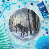 Assiettes En Carton Irish Wolfhop Laisser neiger Noël (Fête)