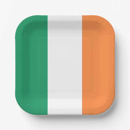 Assiettes En Carton Irlande National Flag, standard irlandais, bannièr (Recto)