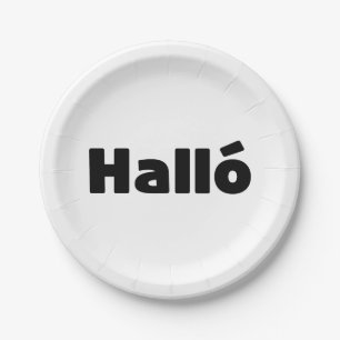 Assiettes En Carton Islandais Halló { Hello ) Íslenska