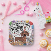Assiettes En Carton It Is Not A Real Party Until Wiener Comes Out (Fête)