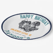 Assiettes En Carton It’s Game On Skull  – Video Game Birthday (Angle)