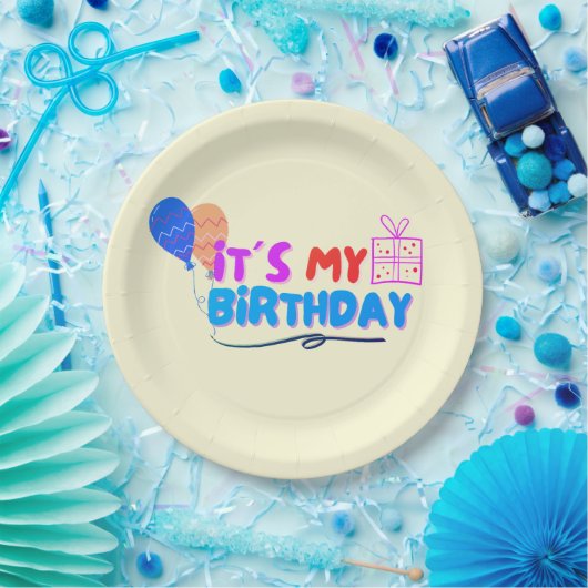 ASSIETTES EN CARTON IT´S MY BIRTHDAY TODAY (Fête)