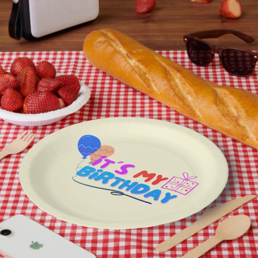 ASSIETTES EN CARTON IT´S MY BIRTHDAY TODAY (Pique-nique)