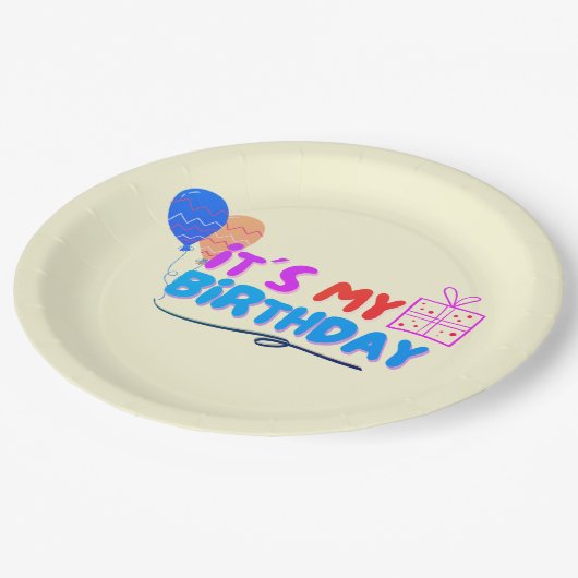 ASSIETTES EN CARTON IT´S MY BIRTHDAY TODAY (Angle)
