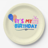 ASSIETTES EN CARTON IT´S MY BIRTHDAY TODAY (Devant)