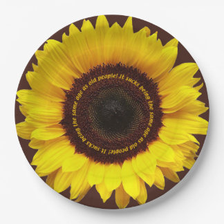 Assiettes En Carton It Sucks Being The Same Age Old People Sunflower