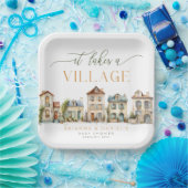 Assiettes En Carton It Takes a Village Baby Shower Plates (Fête)