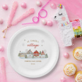 Assiettes En Carton It Takes a Village Snowy Winter Baby Shower (Fête)