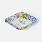 Assiettes En Carton Italian Mosaic Blue Tile Lemons Bridal Shower (Angulaire)