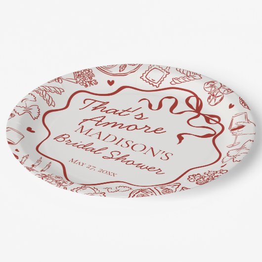 Assiettes En Carton Italian Pasta Thats Amore Bridal Shower (Angle)