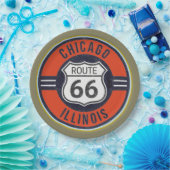 Assiettes En Carton ITINÉRAIRE 66 CHICAGO - plaques à papier (Fête)