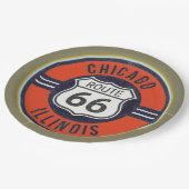 Assiettes En Carton ITINÉRAIRE 66 CHICAGO - plaques à papier (Angle)