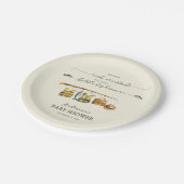 Assiettes En Carton Ivory Cream Reel Excited Baby Shower (Angle)