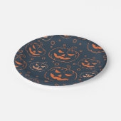Assiettes En Carton JACK-O-LANTERN éffrayant CITROUILLE HALLOWEEN PART (Angle)