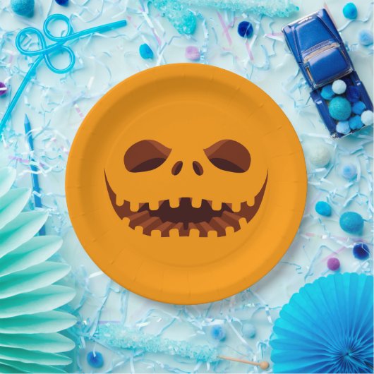 Assiettes En Carton Jack o' Lantern Halloween Party (Fête)