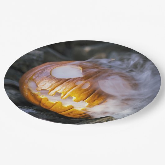 Assiettes En Carton Jack-o-lanterne éffrayant (Angle)