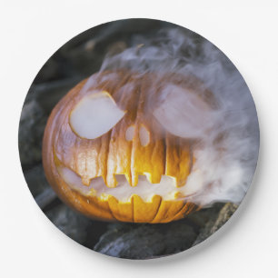 Assiettes En Carton Jack-o-lanterne éffrayant