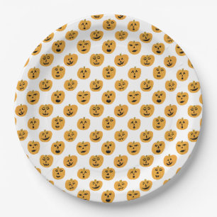 Assiettes En Carton Jack-O-Lanterns CITROUILLE d'Halloween