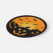 Assiettes En Carton Jack O'Lantern Citrouilles sculptés (Angle)