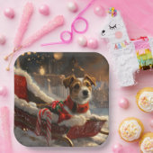 Assiettes En Carton Jack Russell Chien Festive de Noël (Fête)