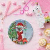 Assiettes En Carton Jack Russell Terrier Chien dans neige Cadeaux de N (Fête)