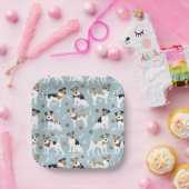 Assiettes En Carton Jack Russell Terrier Patrouilles et os (Fête)