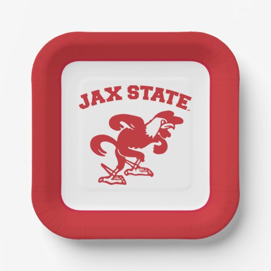 Assiettes En Carton Jacksonville State University JAX State Gamecocks (Recto)