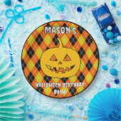 Assiettes En Carton Jacquard Halloween Jack-o'-lantern (Fête)
