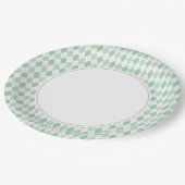 Assiettes En Carton Jacquard vert (Angle)