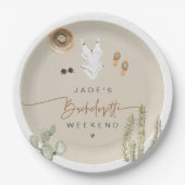 Assiettes En Carton JADE Boho Desert Cactus Scottsdale Avant le Voile (Devant)