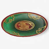 Assiettes En Carton Jade Nouvel An chinois du lapin (Angle)