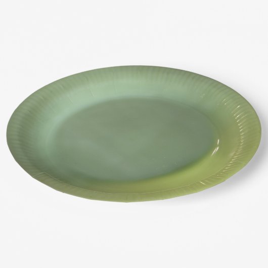 Assiettes En Carton Jadéite verte (Angle)