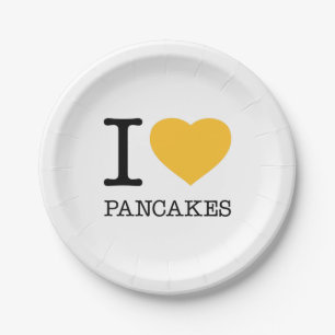 ASSIETTES EN CARTON J'ADORE LES PANCAKES