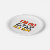 Assiettes En Carton J'ai 60 Happy Hour Is A Nap Funny (Angle)