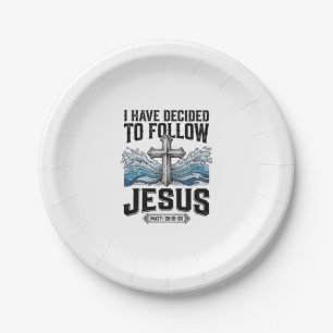 Assiettes En Carton J'ai décidé de suivre Jésus Vintage Shirt
