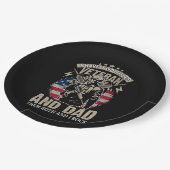 Assiettes En Carton j'ai deux titres : ancien combattant et père et je (Angle)