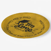 Assiettes En Carton J'ai fini - Jaune (Angle)